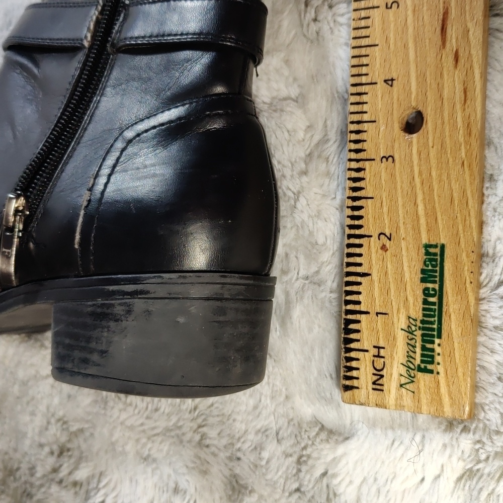 Franco Sarto Women's All Black Faux Leather and Fabric Long Boots Size 7.5M - Picture 13 of 16